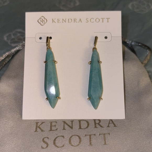 Kendra Scott 14K Gold Over Brass Amazonite
Drop Earrings - Picture 2 of 4
